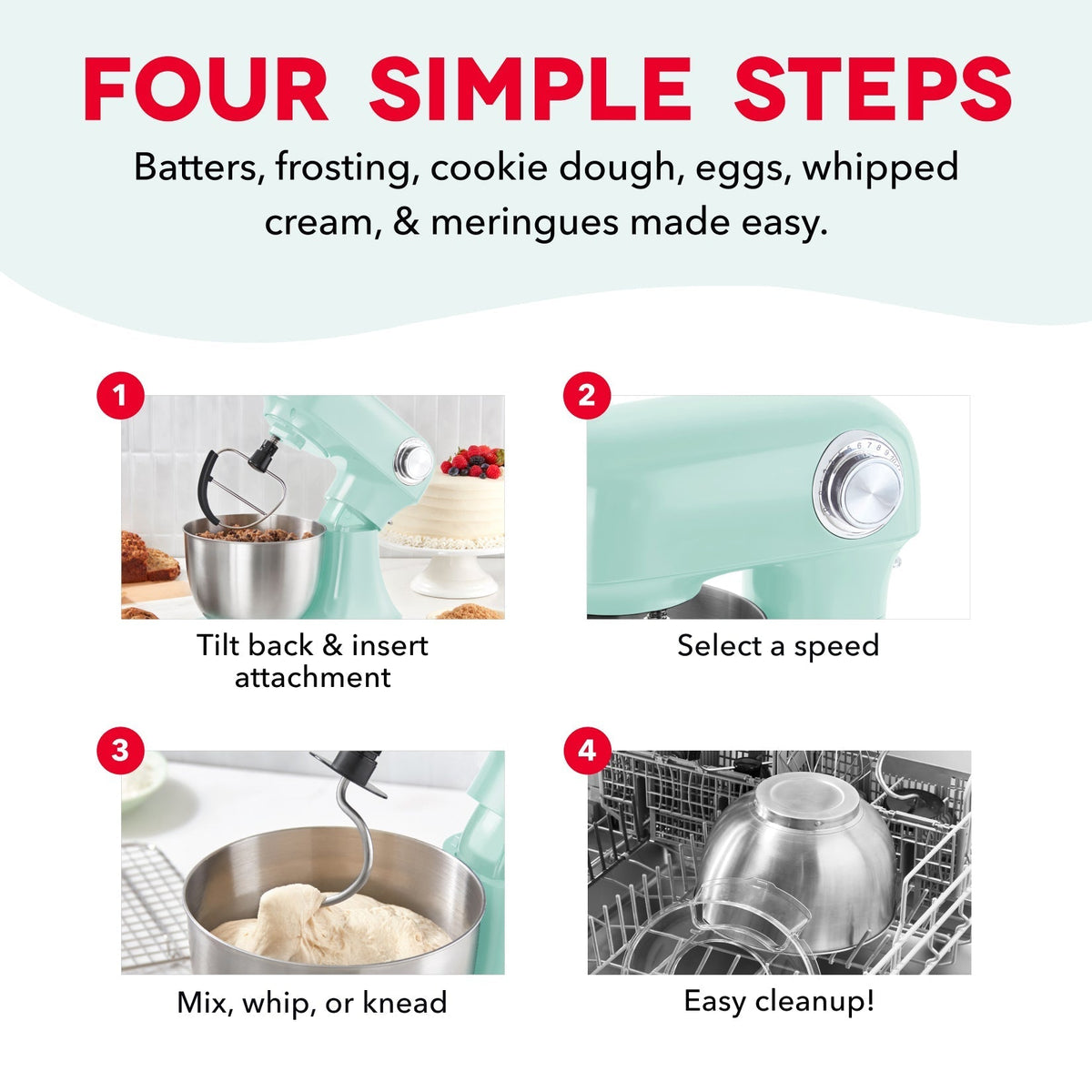 3.5 Qt Tilt Head Stand Mixer