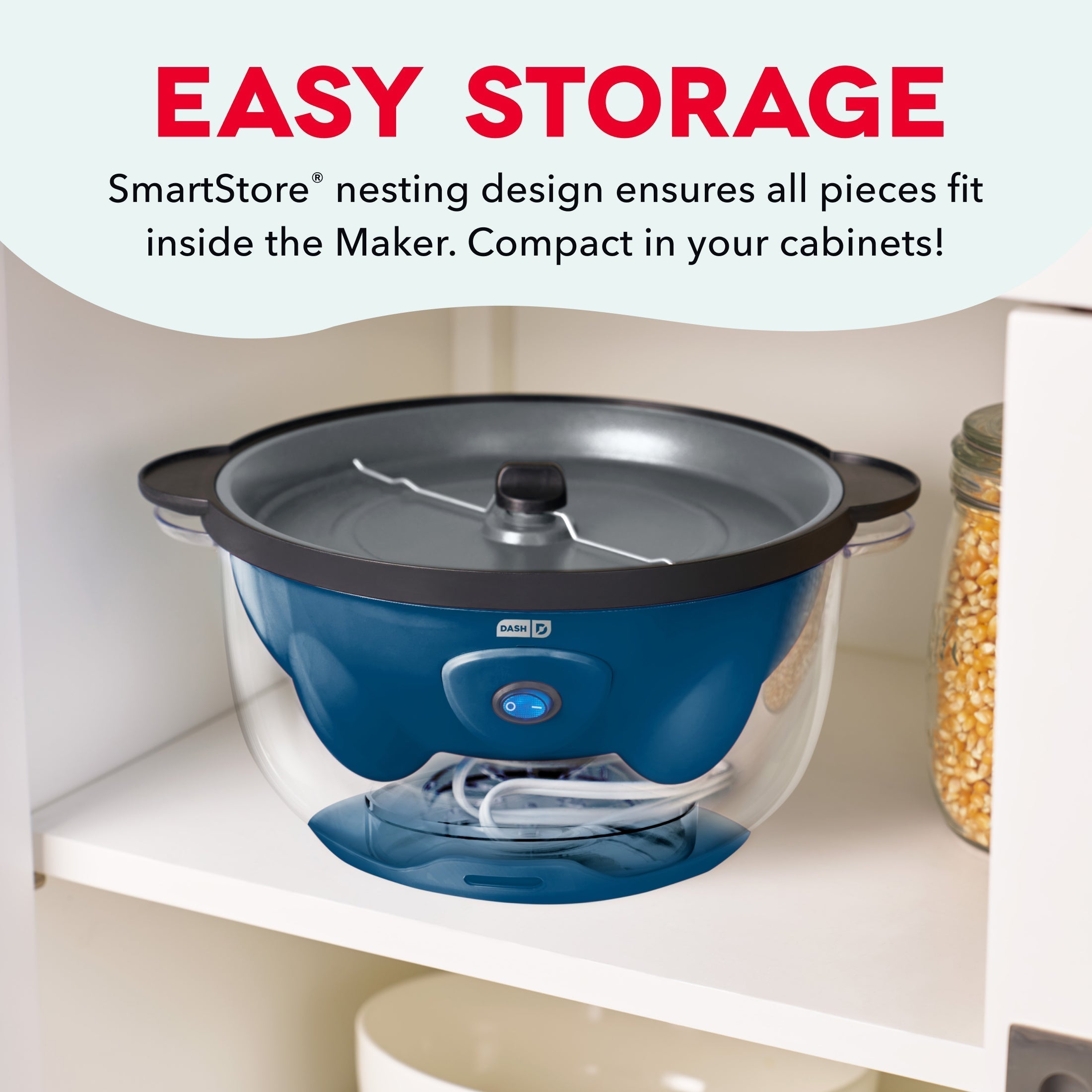 5QT SmartStore Stirring Popcorn Maker