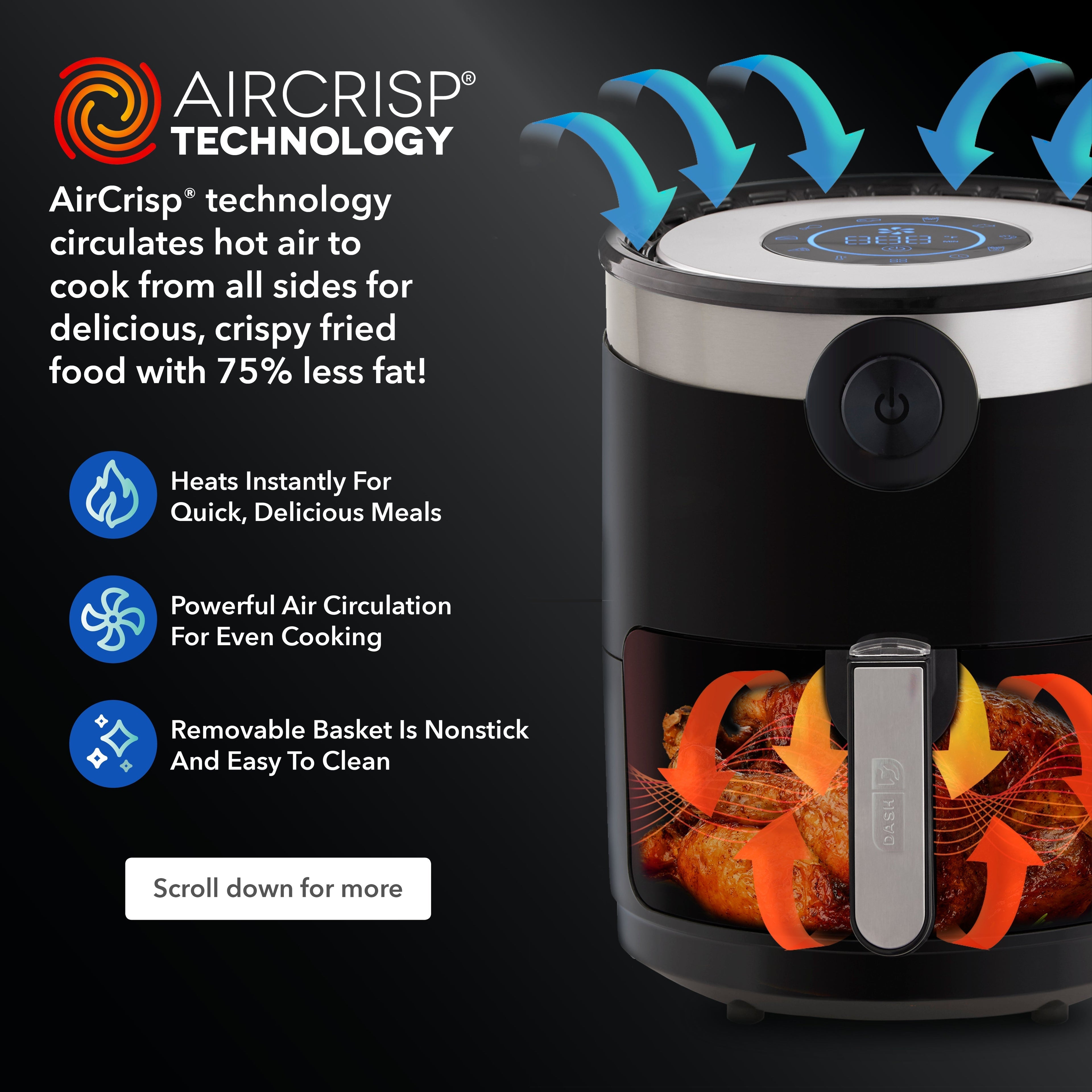 Aircrisp Pro Digital Air Fryer 3Qt.
