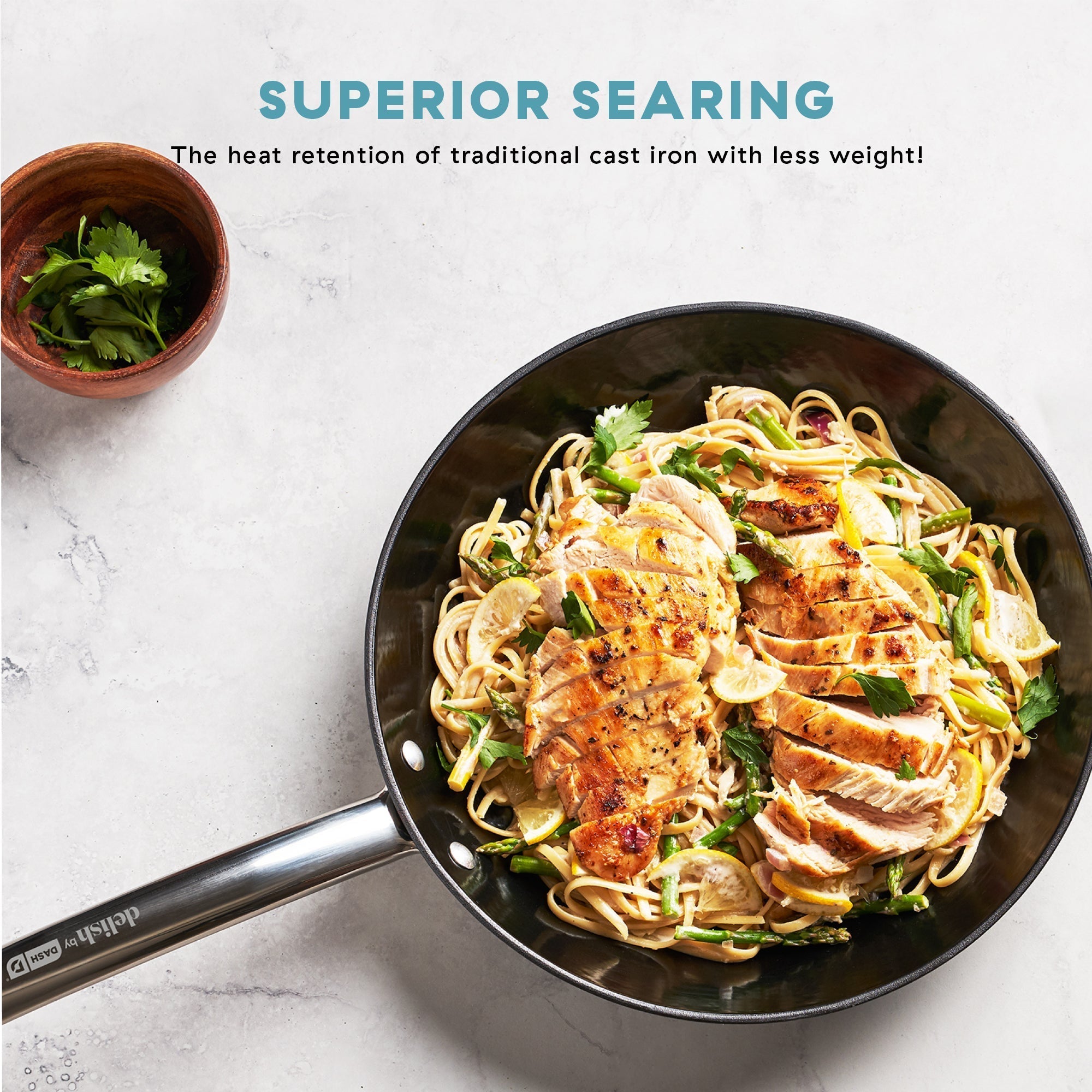 Delish by 10" Lightweight Cast Iron Skillet