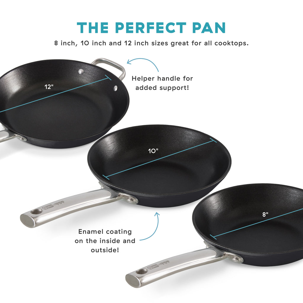 Delish by 8" Lightweight Cast Iron Skillet