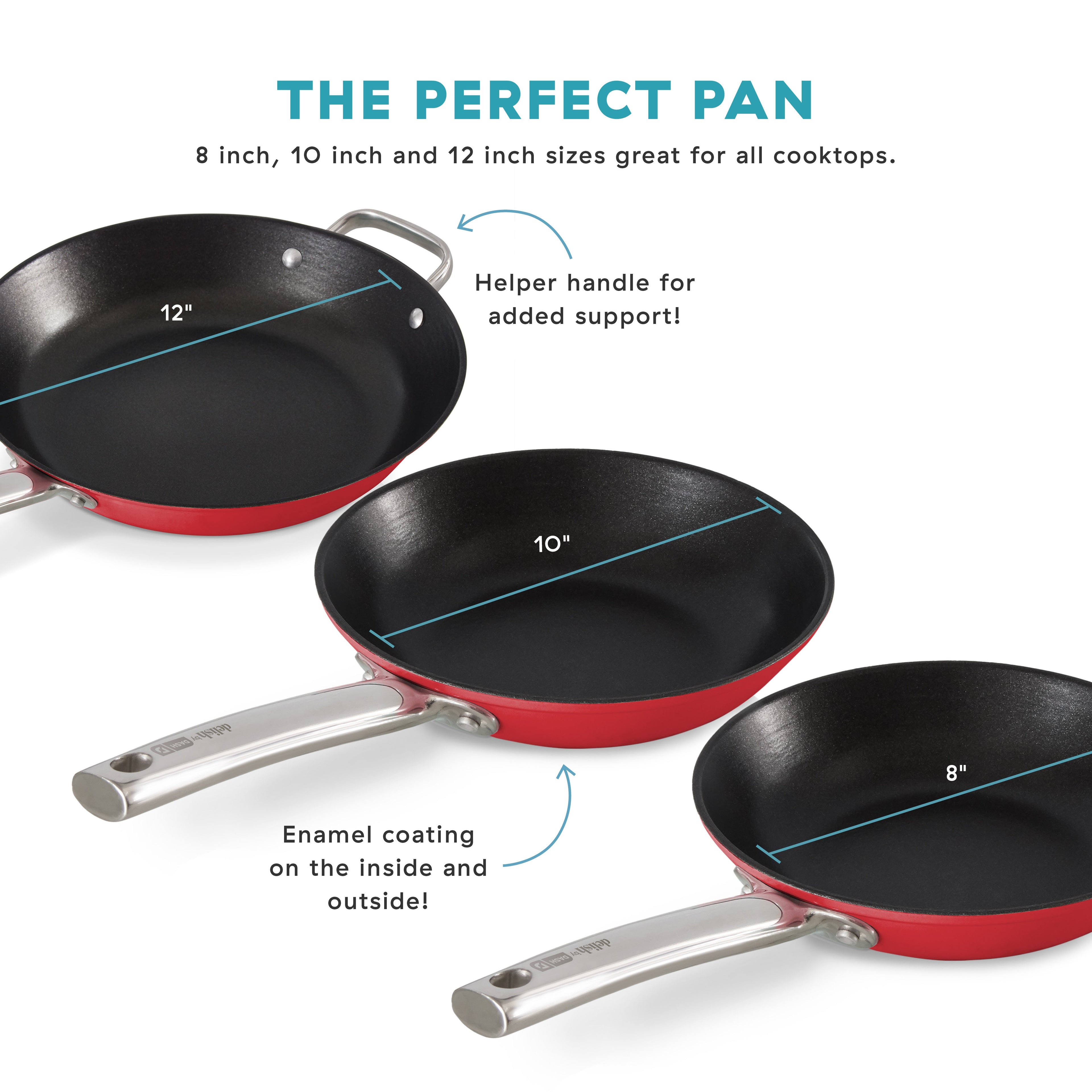 Delish by 8" Lightweight Cast Iron Skillet