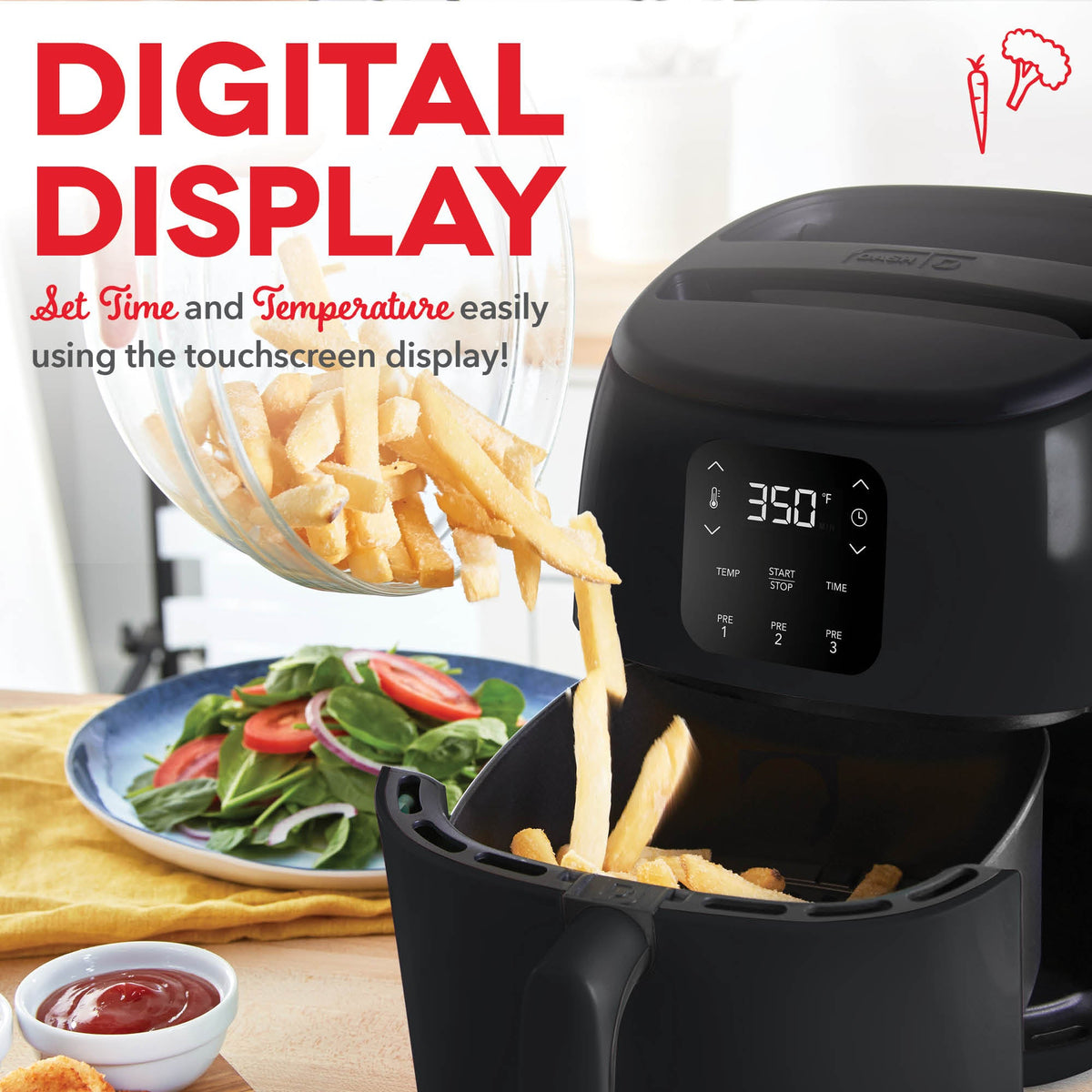 Digital Tasti-Crisp Air Fryer 2.6QT