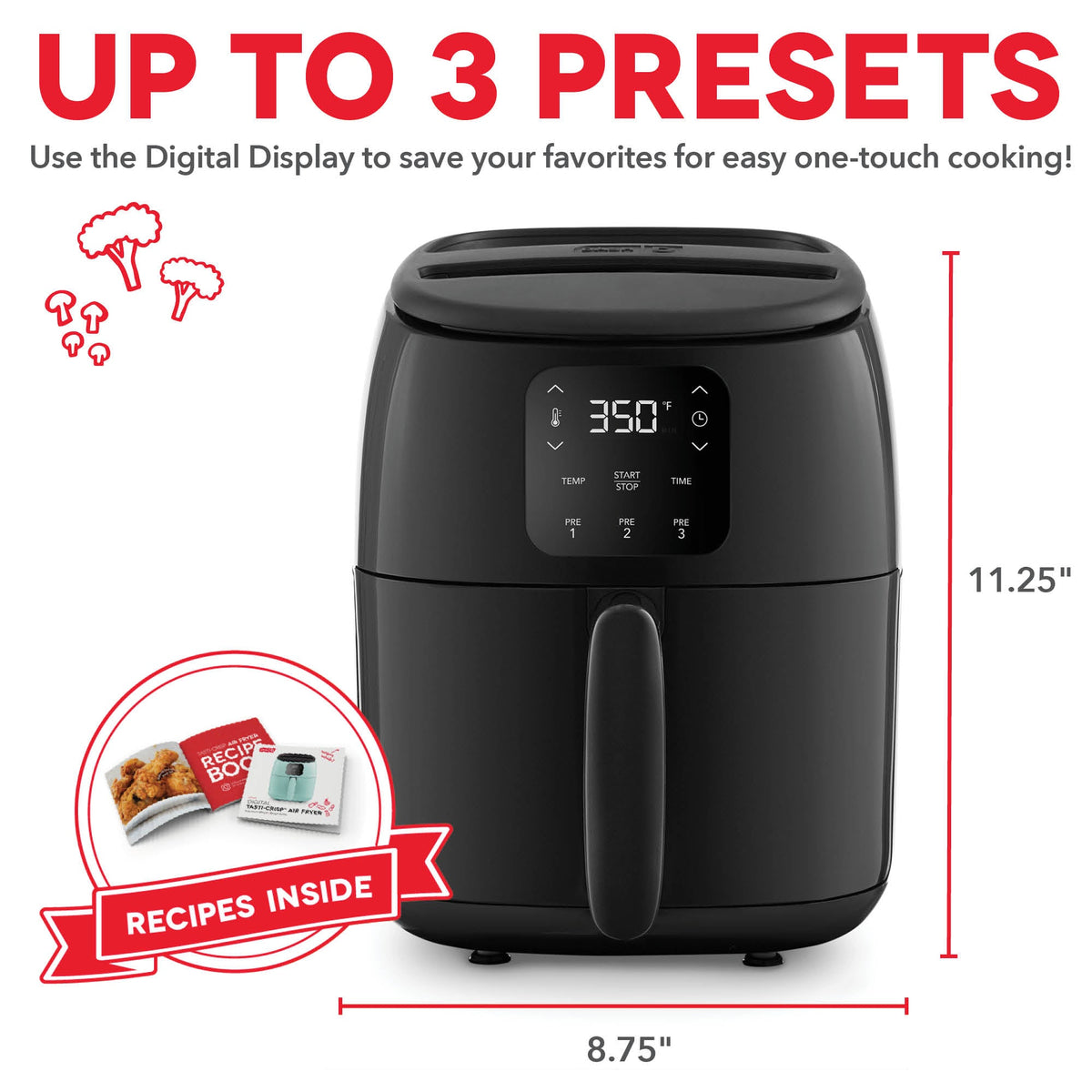 Digital Tasti-Crisp Air Fryer 2.6QT