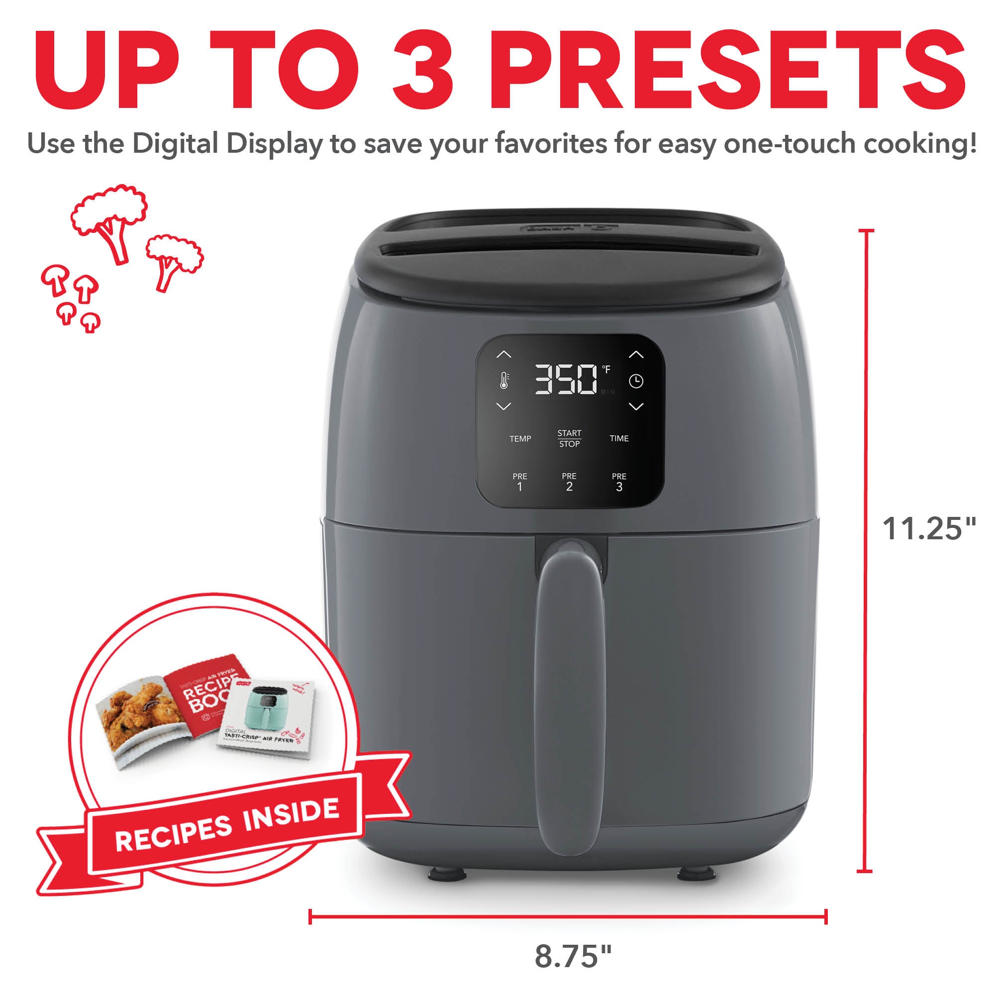 Digital Tasti-Crisp Air Fryer 2.6QT