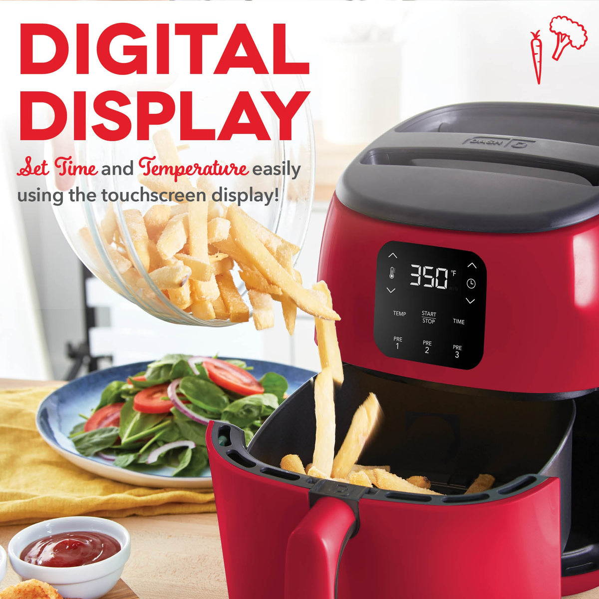 Digital Tasti-Crisp Air Fryer 2.6QT