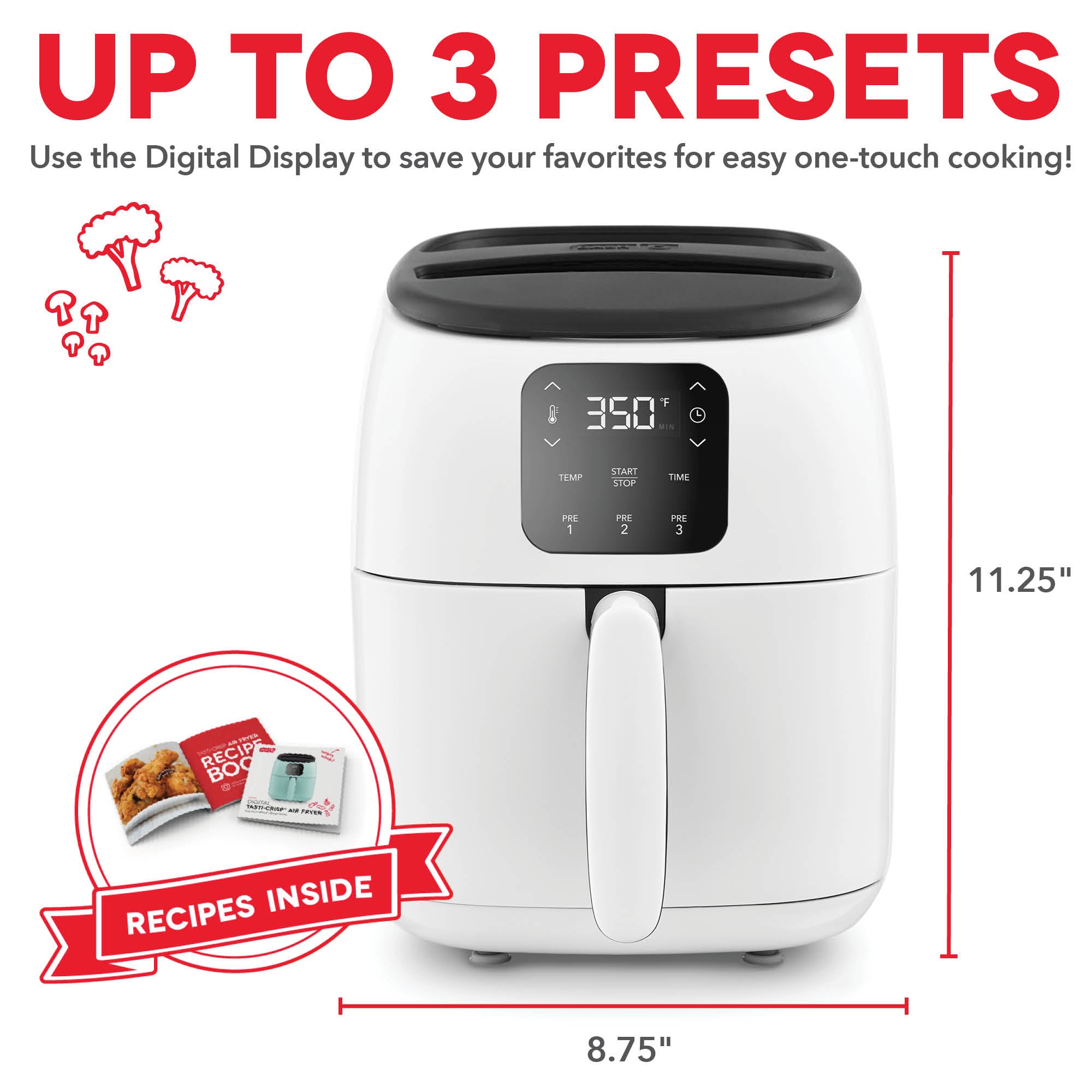 Digital Tasti-Crisp Air Fryer 2.6QT