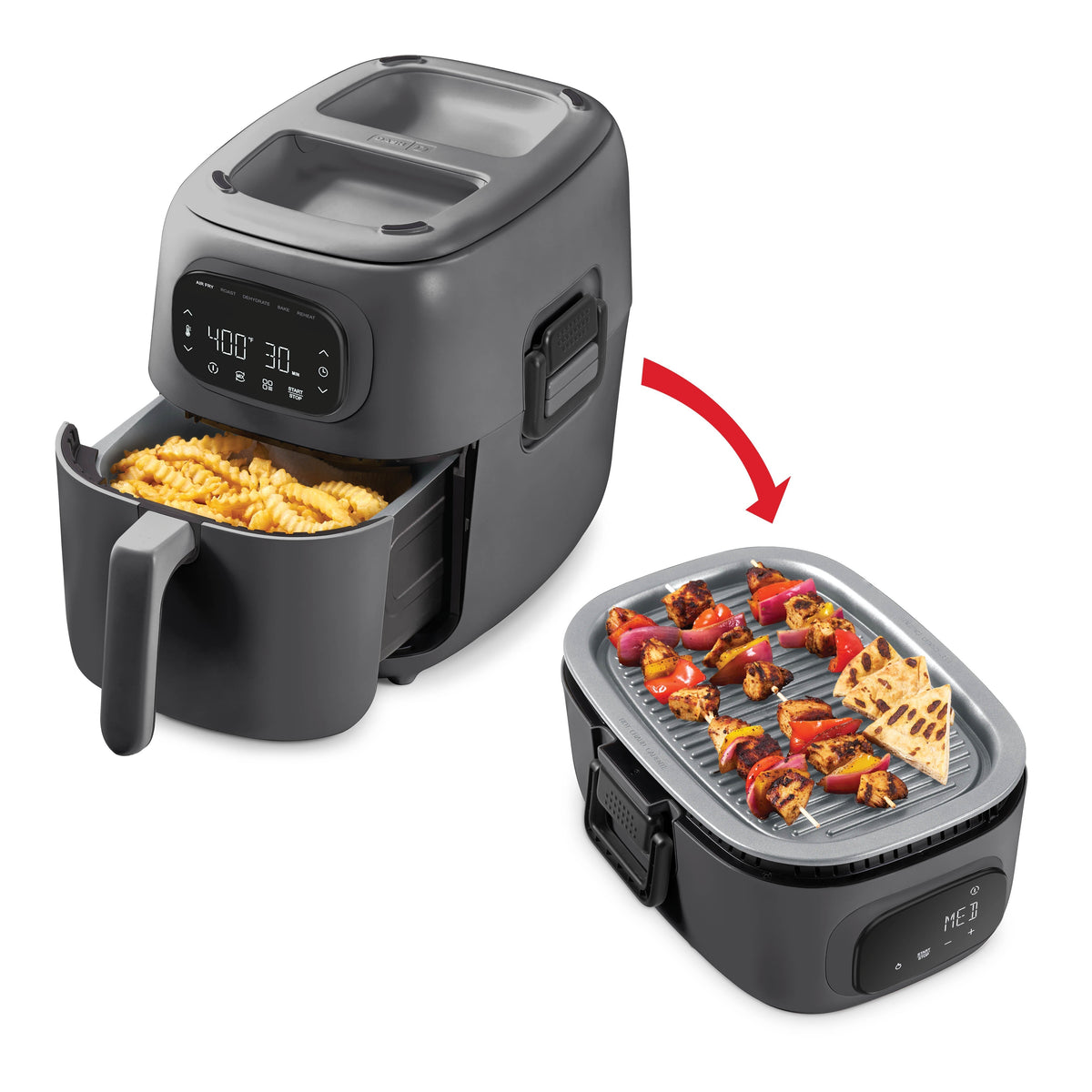 Flip & Fry Digital 2-in-1 Grill + Air Fryer