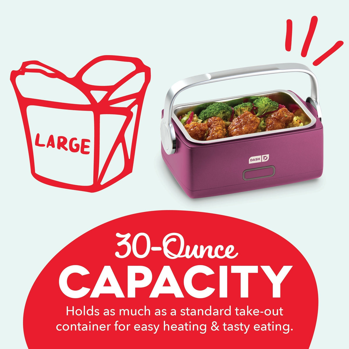 Hot2Go Electric Lunchbox (30 Ounce + Utensils)