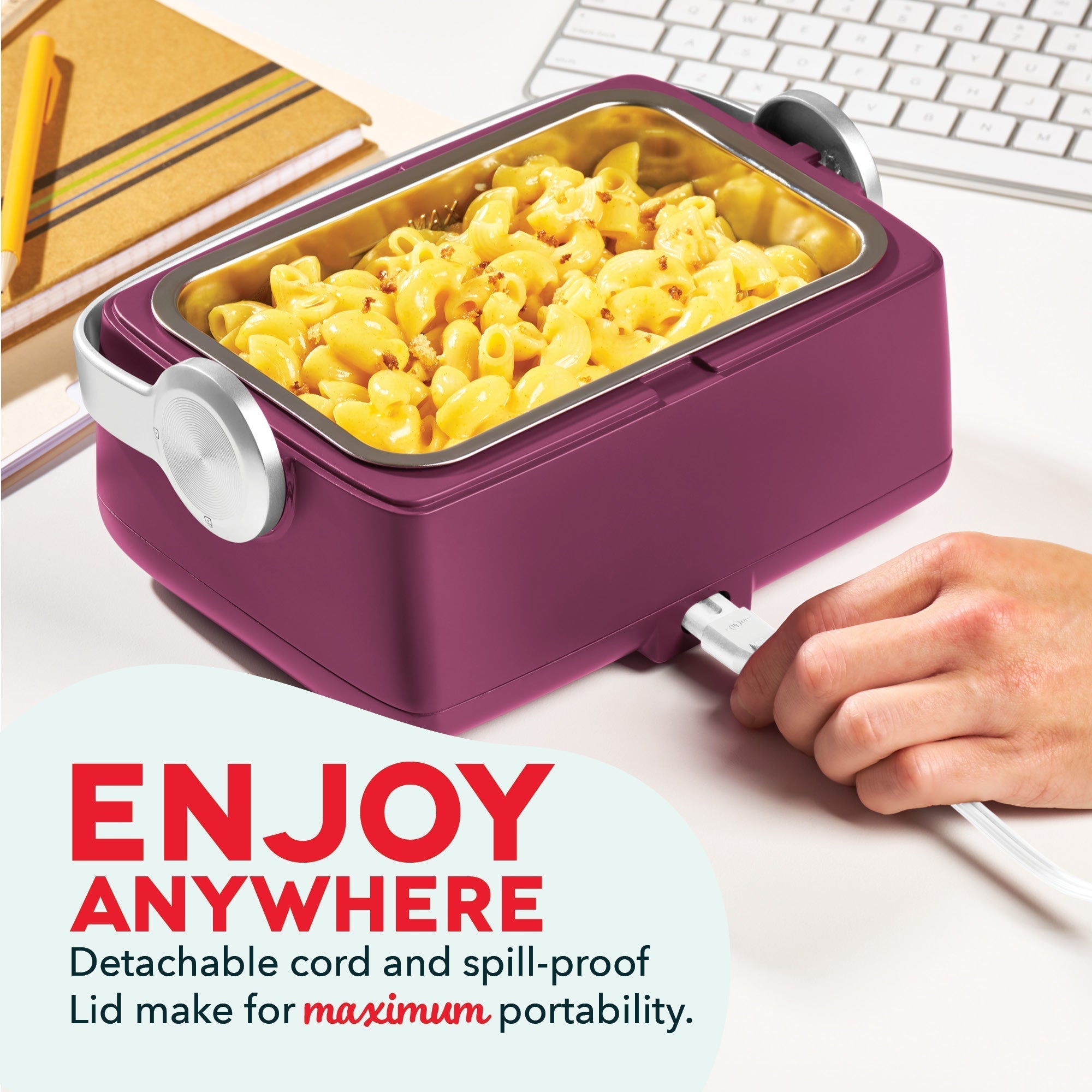 Hot2Go Electric Lunchbox (30 Ounce + Utensils)
