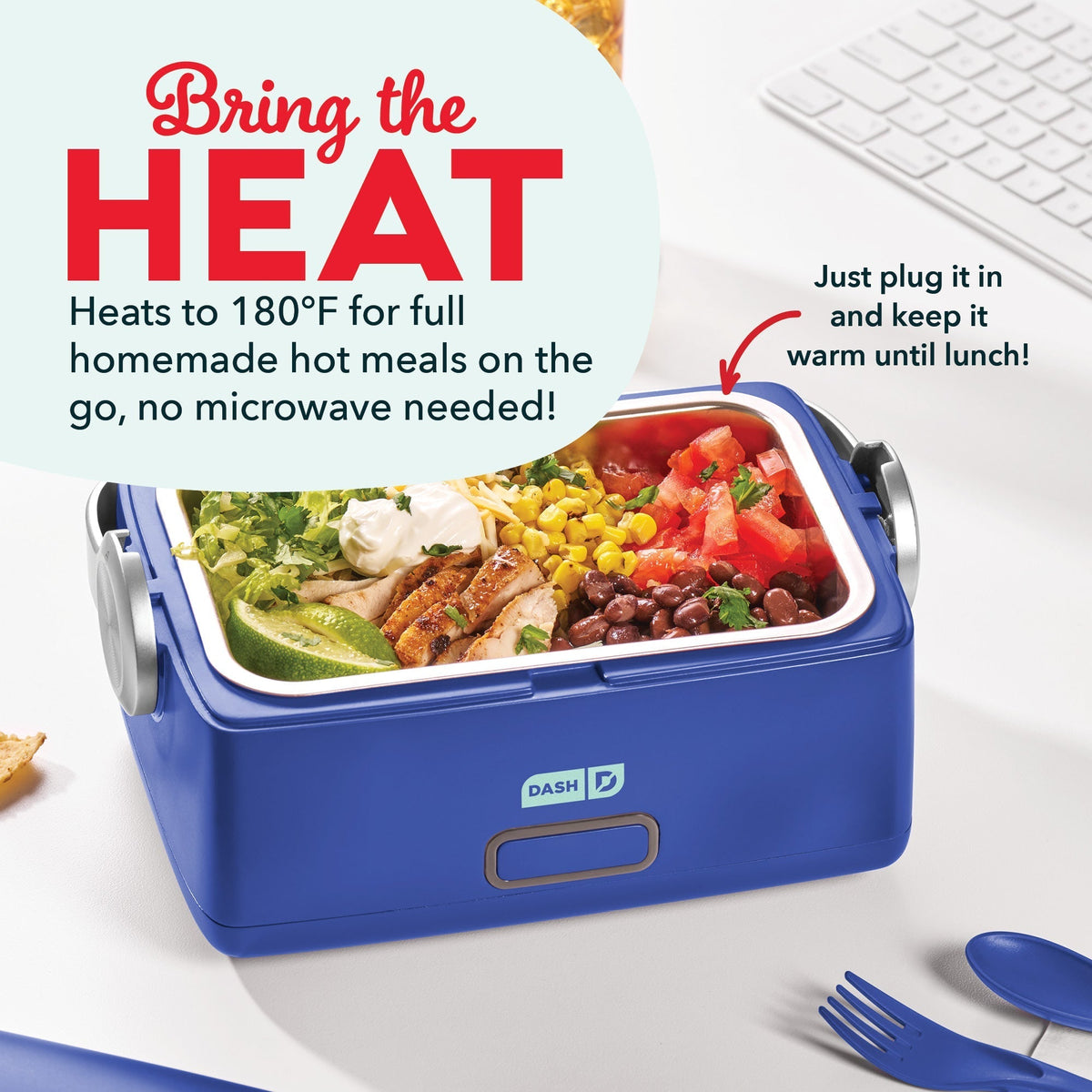 Hot2Go Electric Lunchbox (30 Ounce + Utensils)