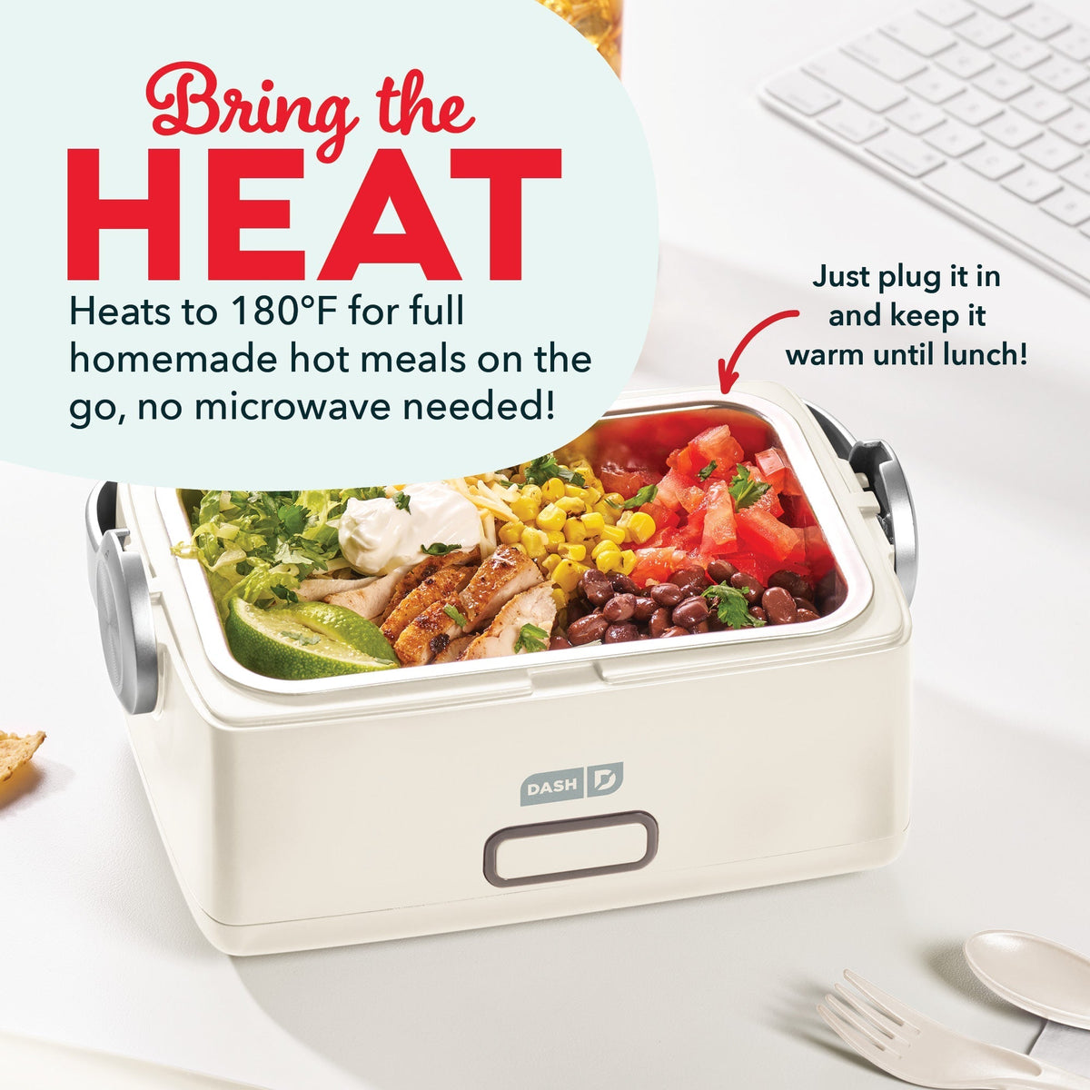 Hot2Go Electric Lunchbox (30 Ounce + Utensils)