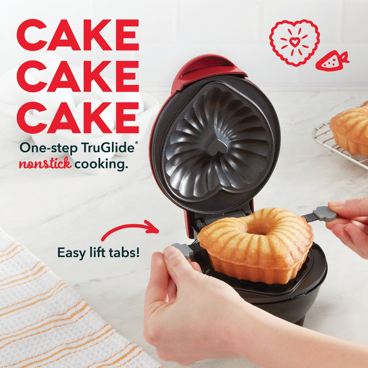 Mini Heart Bundt Cake Maker