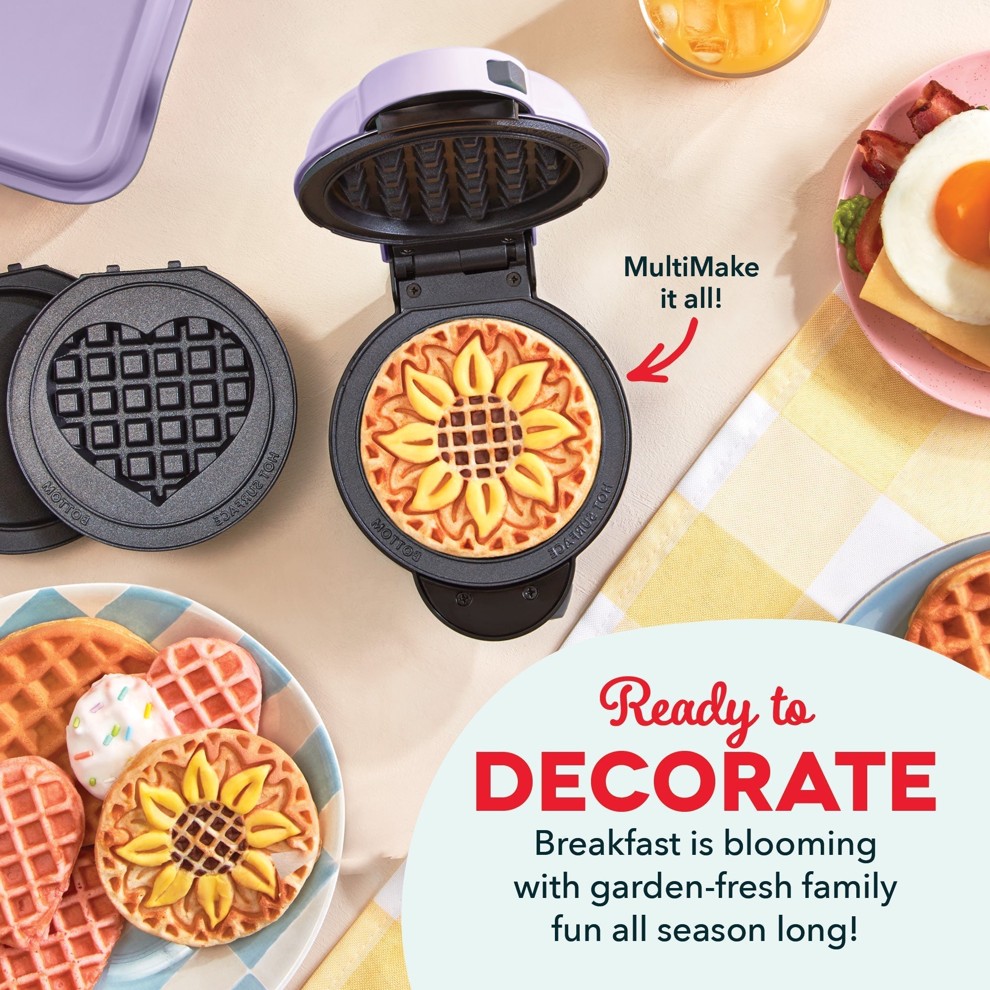 MultiMaker Mini System with Removable Plates: Waffle & Griddle