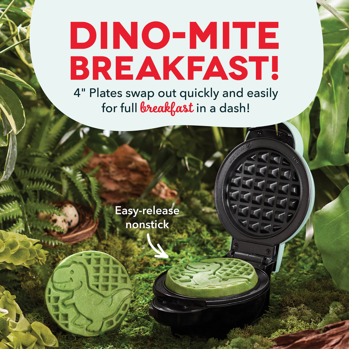 MultiMaker Mini System with Removable Plates: Waffle & Griddle