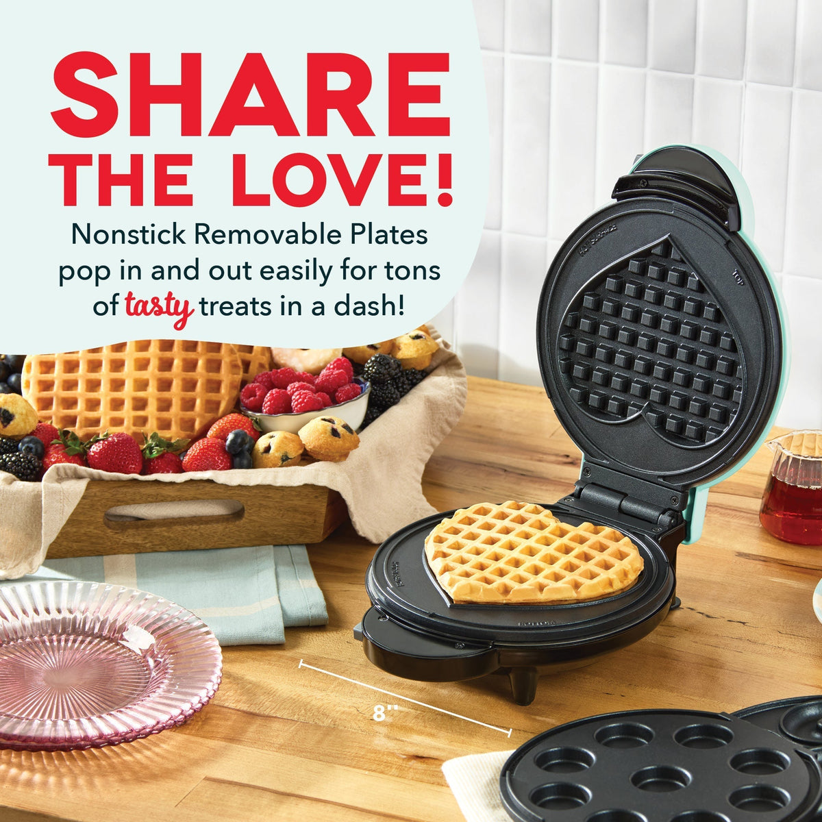 MultiMaker Treat Maker System: Mini Donut, Mini Cupcake, Heart Waffle